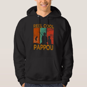 Mens Reel Cool Pappou Fishing Daddy Vintage Grandp Hoodie