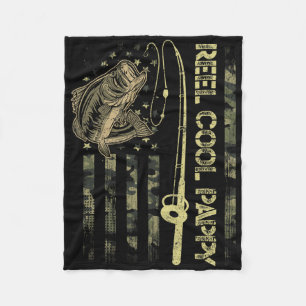 Mens Reel Cool Pappy Camouflage American Flag Funn Fleece Blanket