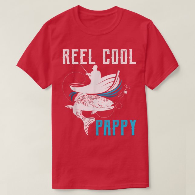 Mens Reel Cool Pappy Fisherman Daddy Father Day Gi T-Shirt (Design Front)