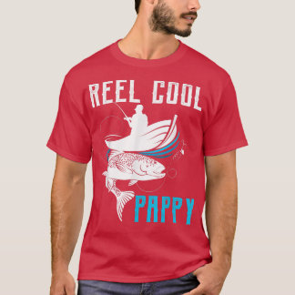 Mens Reel Cool Pappy Fisherman Daddy Father Day Gi T-Shirt