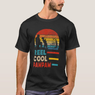 Mens Reel Cool Pawpaw Fisherman Daddy Father Day G T-Shirt