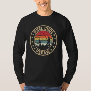 Mens Reel Cool Pepaw Fisherman Father's Day Fishin T-Shirt