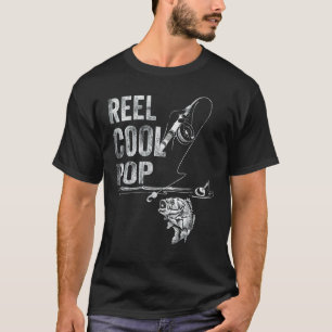 Mens Reel Cool Pop Fish Fishing Fathers Day T-Shirt