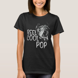 Mens Reel Cool Pop Fishing Father's Day Grandpa D T-Shirt