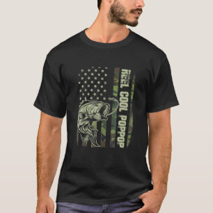 Mens Reel Cool Poppop Camouflage American Flag Fat T-Shirt