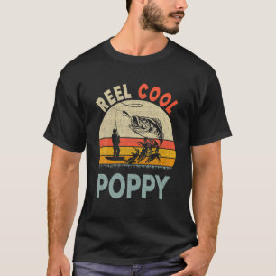 Mens Reel Cool Poppy Fisherman Daddy Father Day Vi T-Shirt