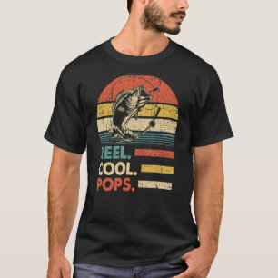 Mens Reel Cool Pops Fishing Fish Vintage 3 T-Shirt