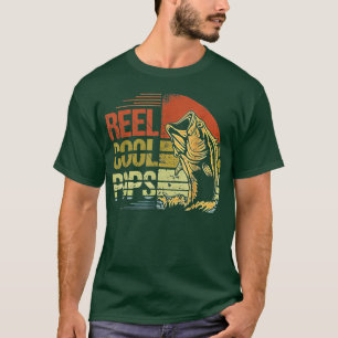 Mens Reel Cool Pops Fishing Grandpa Dad Father's D T-Shirt