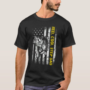 Mens Reel Cool Step Dad Fishing Fish Vintage 2 T-Shirt