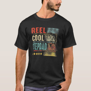 Mens Reel Cool Stepdad Fishing Father Grandther Vi T-Shirt