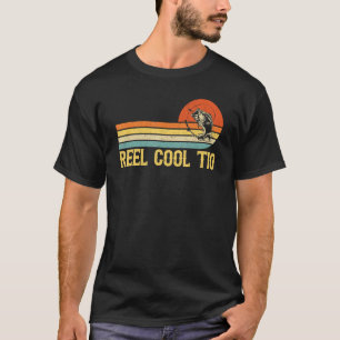 Mens Reel Cool Tio Fishing Fish Vintage T-Shirt