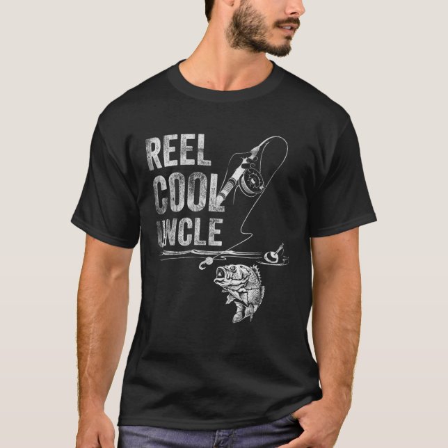 Mens Reel Cool Uncle Fish Fishing Father s Day Gif T-Shirt (Front)