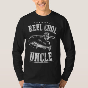 Mens Reel Cool Uncle Fishing Daddy Fathers Day Dad T-Shirt