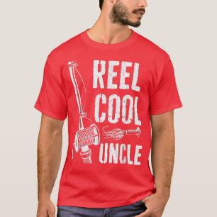 Mens Reel Cool Uncle  Fishing Father's Day  T-Shirt