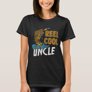 Mens Reel Cool Uncle Fishing Fun Fathers Day Fish T-Shirt