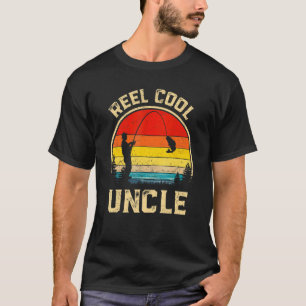 Mens Reel Cool Uncle Fishing Fun Fathers Day Fish T-Shirt