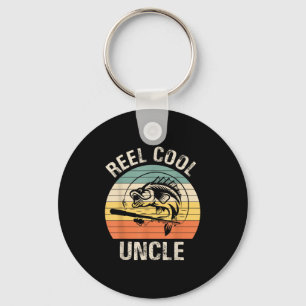 Mens Reel Cool Uncle Fishing Funny Gift For Men Key Ring
