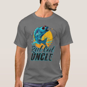 Mens Reel Cool Uncle Fishing Sunglasses Funny Fath T-Shirt