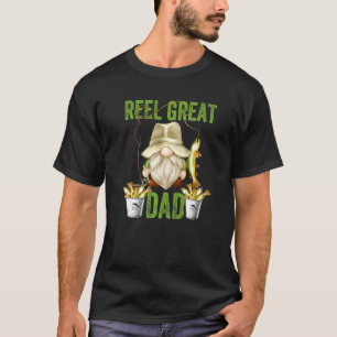 Mens Reel Great Dad For Grandpa Mens Gnome Fishin T-Shirt