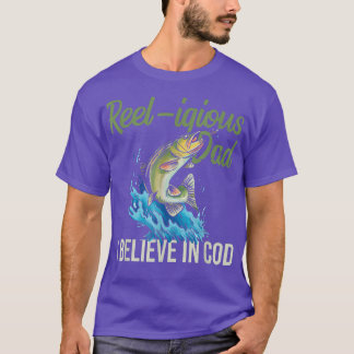 Mens Reeligious DadI Believe In Cod Pun For A Fish T-Shirt