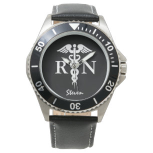 Men's Registered Nurse Caduceus Custom Black Watch
