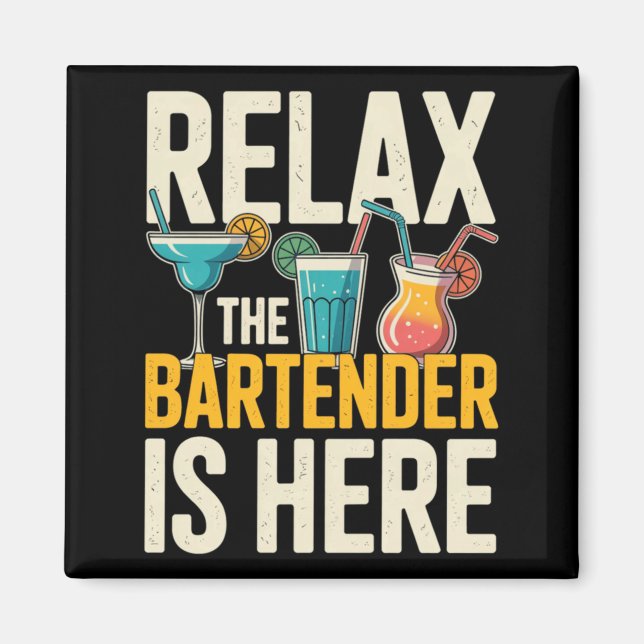 Mens Relax The Cool Kidender Is Here Funny Cool Magnet (Front)