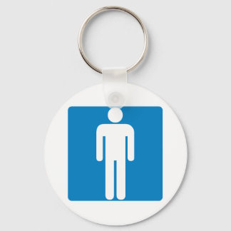 Men's Restroom Highway Sign Key Ring