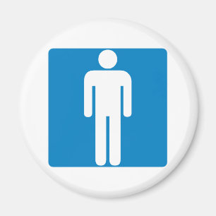Men's Restroom Highway Sign Magnet