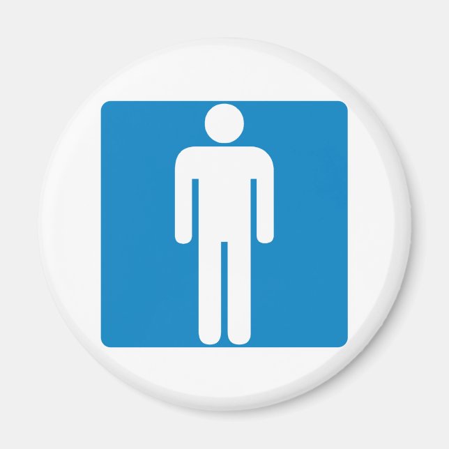 Men's Restroom Highway Sign Magnet (Front)