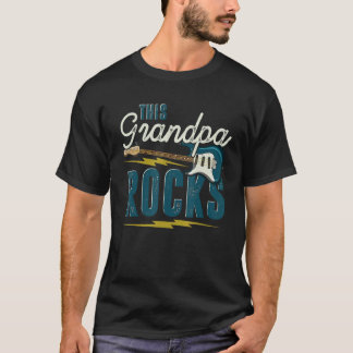 Mens Retired Bass Guitarist Bassist Grandpa Musici T-Shirt