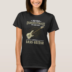 Mens Retired Bass Guitarist Men Bassist Retirement T-Shirt