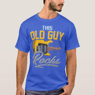 Mens Retired Bass Guitarist Old Guy Bassist Music T-Shirt