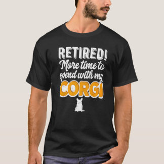 Mens Retired Corgi Grandpa Retirement Grandfather  T-Shirt