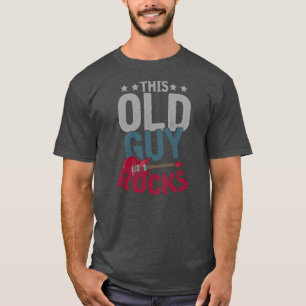 Mens Retired Guitarist Rock Music Guitar Player T-Shirt
