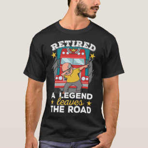 Mens Retired Truck Driver Trucker A Legend Leaves T-Shirt