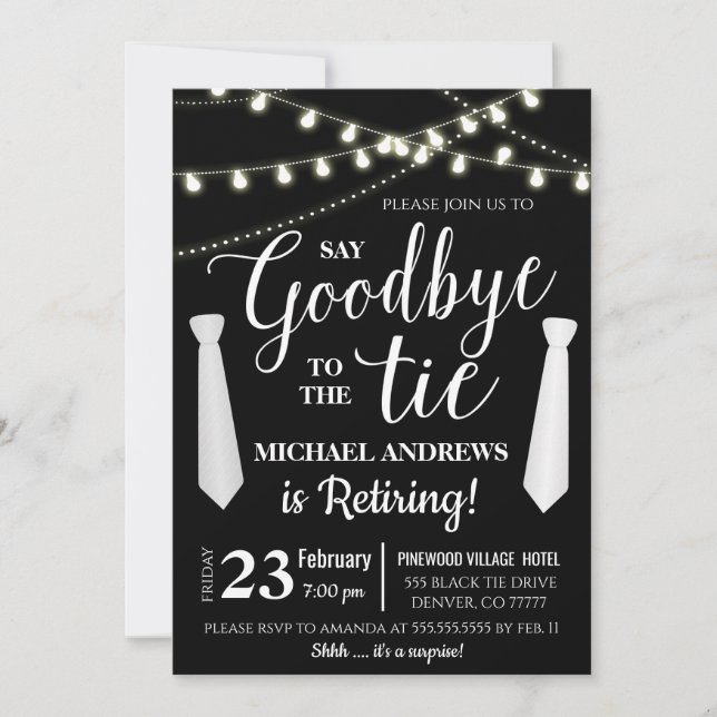 Mens Retirement Invitation (Front)