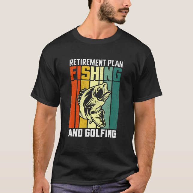 Mens Retirement Plan Fishing Retro 1 T-Shirt (Front)