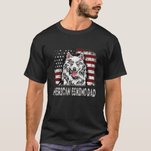 Mens Retro 4th Of July American Eskimo Vintage Ame T-Shirt