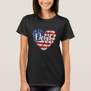 Mens Retro 4th Of July Patriotic Basketball Dad Us T-Shirt