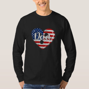 Mens Retro 4th Of July Patriotic Bowling Dad Usa F T-Shirt