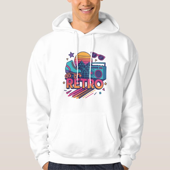 Men's Retro 80's Sleeve Sweatshirt (Front)