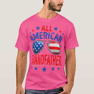 Mens Retro All American Grandfather American Flag T-Shirt