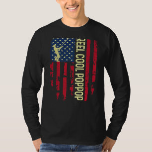 Mens Retro American Reel Cool Poppop For Best Dadd T-Shirt