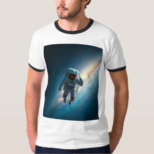 Men's Retro Astronaut Galaxy Ringer T-Shirt