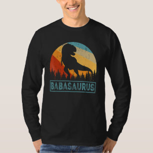 Mens Retro Baba Saurus Vintage Family Dinosaur For T-Shirt