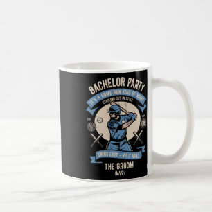 Mens Retro Bachelor Party Baseball Coffee Mug