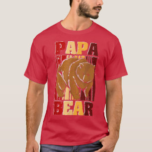 Mens Retro Bear Family Dad Animal Daddy Fathers Da T-Shirt