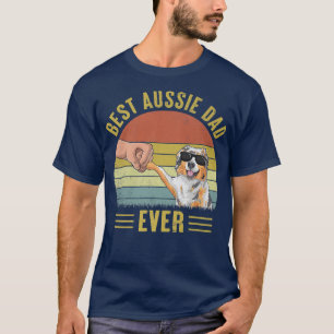 Mens Retro Best Aussie Dad Ever Fist Bump Australi T-Shirt
