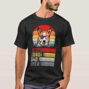 Mens Retro Best Corgi Dad Ever Father's Day 1 T-Shirt