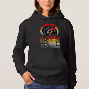 Mens Retro Best Dachshund Dad Ever Father's Day 1 Hoodie